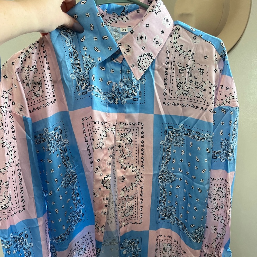 Western style bandana button up